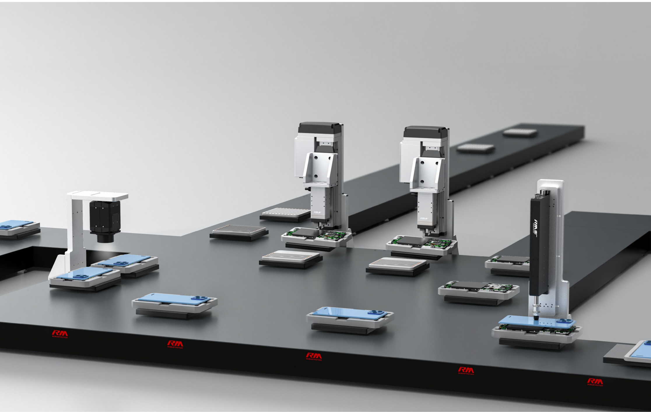 Planar maglev production floor: software-defined routing and zero-contact movers