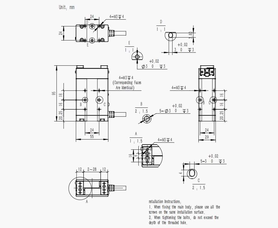 Dimensions of RM-GBM-06-26-64-1-D0300-ITG